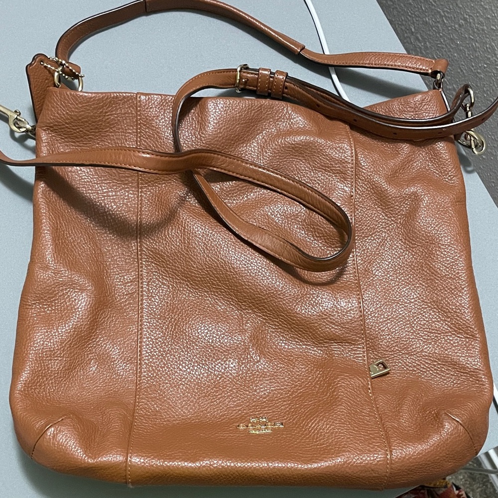 Coach Caramel Leather Shoulder Bag